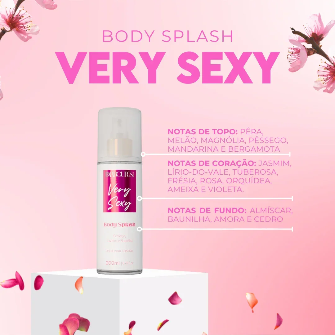 Kit 4 Body Splash Desodorante Colônia 200ml - Alter Ego, Living Grace, Very Sexy, My Sweet Delight - Image 3